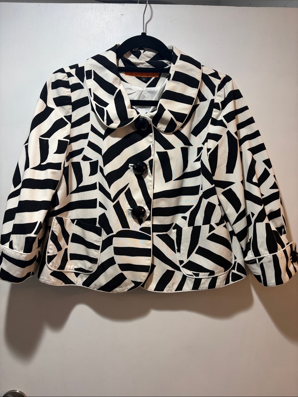 Black & White 3/4 sleeve Jacket, Cynthia Steffe, M